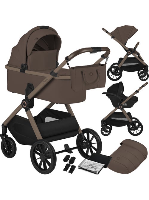 Poussette 3en1 LIONELO Layla - Pack poussette, Nacelle, Cosi et Accessoires - Jusqu'à 22kg - Kiabi Poussette 3en1 LIONELO Layla - Pack poussette, Nacelle, Cosi et Accessoires - Jusqu'à 22kg - Kiabi