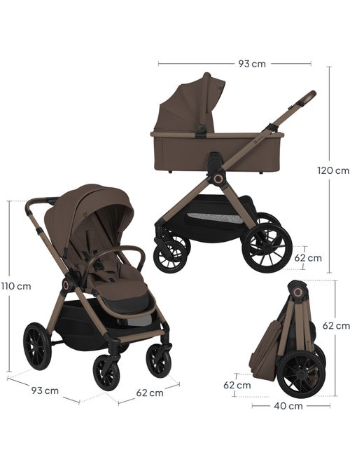 Poussette 3en1 LIONELO Layla - Pack poussette, Nacelle, Cosi et Accessoires - Jusqu'à 22kg - Kiabi Poussette 3en1 LIONELO Layla - Pack poussette, Nacelle, Cosi et Accessoires - Jusqu'à 22kg - Kiabi