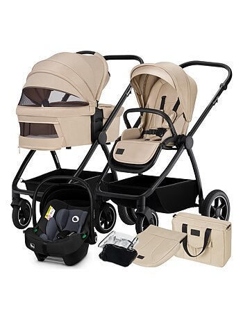 Poussette 3en1 LIONELO Meril - Pack poussette, Nacelle, Cosi, Sac et accessoires