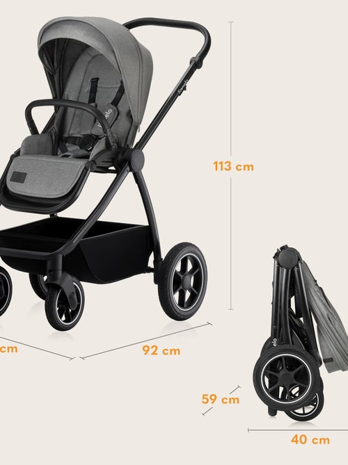 Poussette 3en1 LIONELO Meril - Pack poussette, Nacelle, Cosi, Sac et accessoires - Kiabi Poussette 3en1 LIONELO Meril - Pack poussette, Nacelle, Cosi, Sac et accessoires - Kiabi