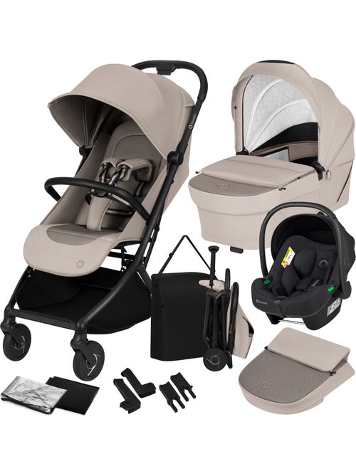 Poussette 3en1 LIONELO Sia - Ultra légère - Pack compacte - Nacelle - Siège auto - Accessoires - Kiabi Poussette 3en1 LIONELO Sia - Ultra légère - Pack compacte - Nacelle - Siège auto - Accessoires - Kiabi