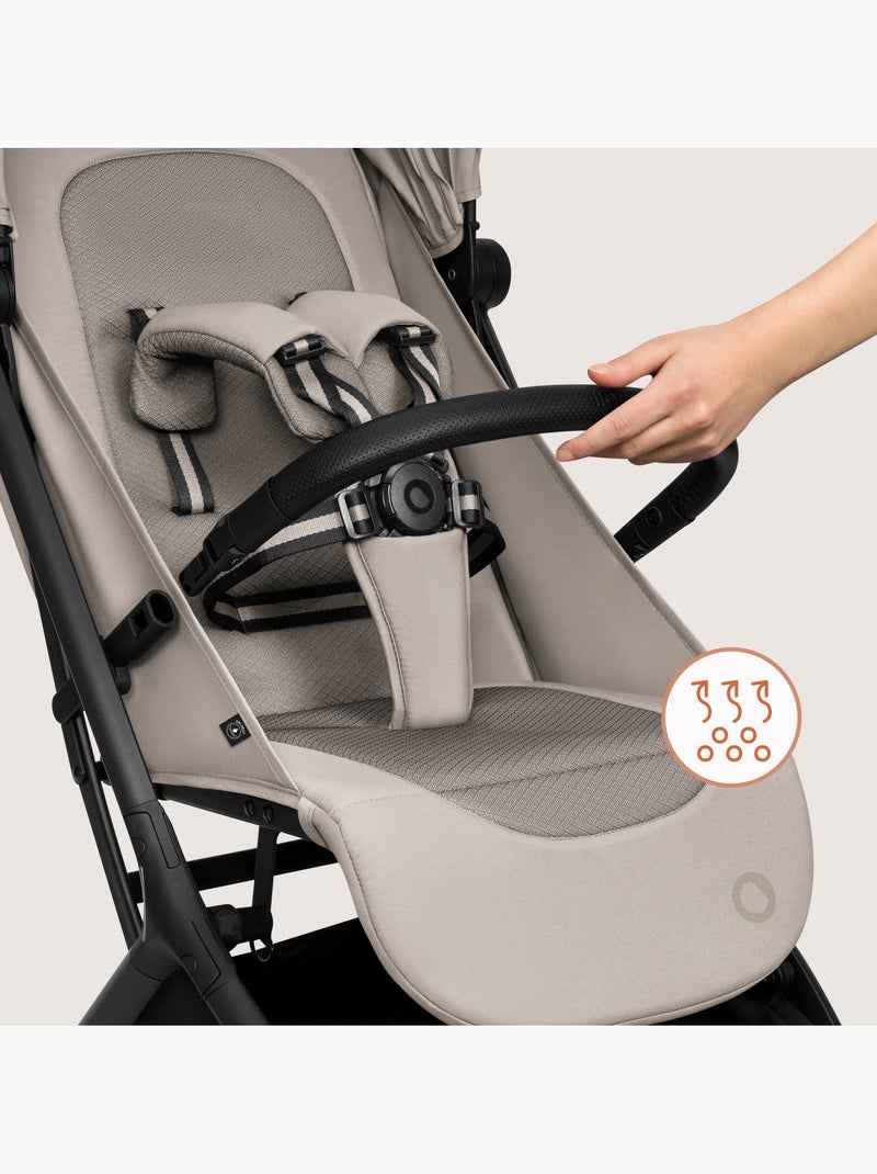 Poussette 3en1 LIONELO Sia - Ultra légère - Pack compacte - Nacelle - Siège auto - Accessoires Beige - Kiabi