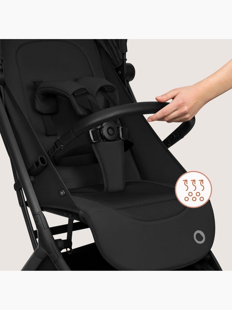 Poussette 3en1 LIONELO Sia - Ultra légère - Pack compacte - Nacelle - Siège auto - Accessoires Noir - Kiabi