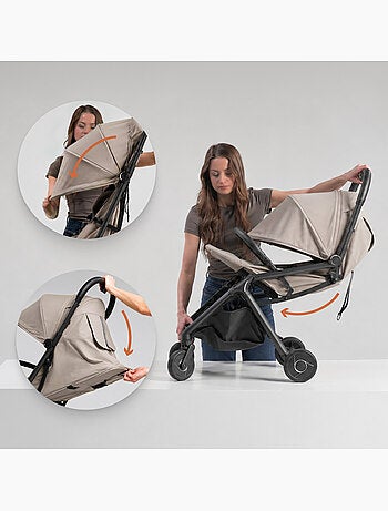 Poussette 3en1 LIONELO Sia - Ultra légère - Pack compacte - Nacelle - Siège auto - Accessoires
