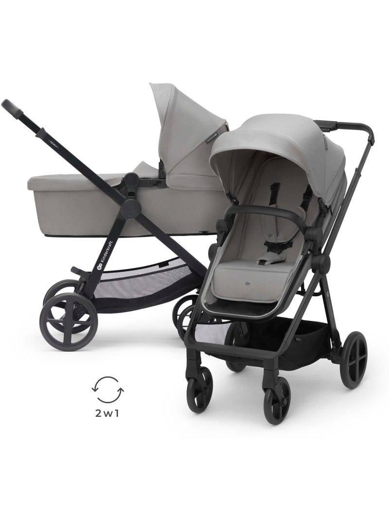 Poussette 4 en 1 Kinderkraft NEWLY avec Travel System, MINK PRO i-Size et Roues EVA Gris - Kiabi