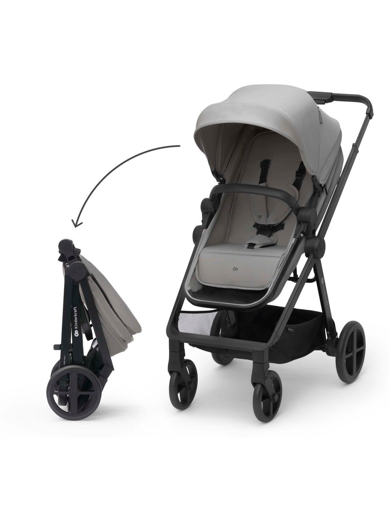 Poussette 4 en 1 Kinderkraft NEWLY avec Travel System, MINK PRO i-Size et Roues EVA Gris - Kiabi