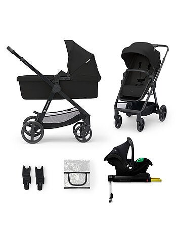 Poussette 4 en 1 Kinderkraft NEWLY avec Travel System, Siège Auto MINK PRO i-Size et Roues EVA