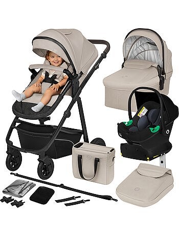 Poussette 4en1 LIONELO Bianka - Poussette + Nacelle + Siège-auto + Base ISOFIX 180°