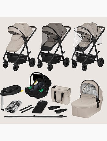 Poussette 4en1 LIONELO Bianka - Poussette + Nacelle + Siège-auto + Base ISOFIX 180°