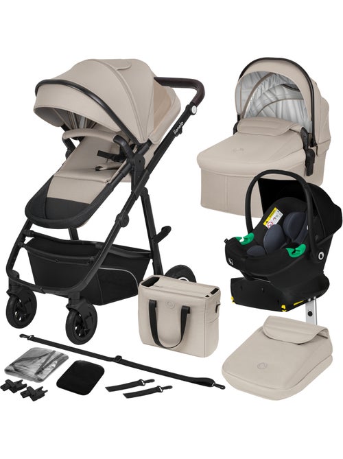 Poussette 4en1 LIONELO Bianka - Poussette + Nacelle + Siège-auto + Base ISOFIX 180° - Kiabi Poussette 4en1 LIONELO Bianka - Poussette + Nacelle + Siège-auto + Base ISOFIX 180° - Kiabi