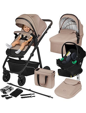 Poussette 4en1 LIONELO Bianka - Poussette + Nacelle + Siège-auto + Base ISOFIX 180°