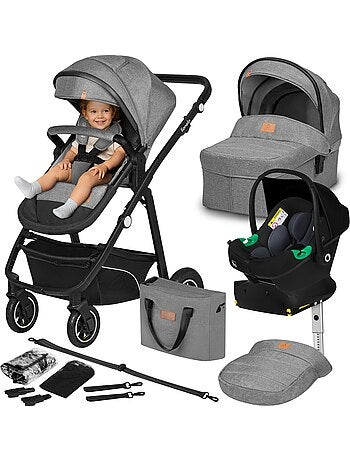 Poussette 4en1 LIONELO Bianka - Poussette + Nacelle + Siège-auto + Base ISOFIX 180°