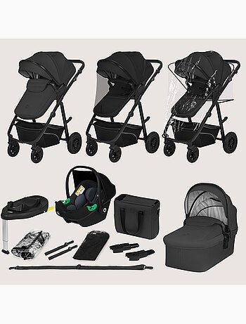 Poussette 4en1 LIONELO Bianka - Poussette + Nacelle + Siège-auto + Base ISOFIX 180°