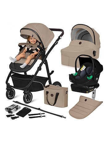 Poussette 4en1 LIONELO Bianka - Poussette + Nacelle + Siège-auto + Base ISOFIX