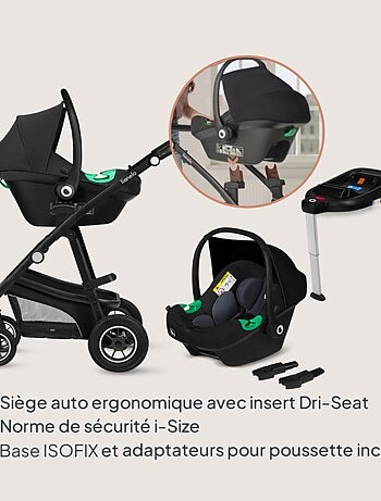 Poussette 4en1 LIONELO Bianka - Poussette + Nacelle + Siège-auto + Base ISOFIX