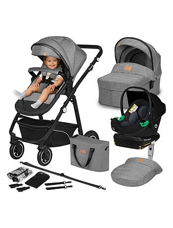 Poussette 4en1 LIONELO Bianka - Poussette + Nacelle + Siège-auto + Base ISOFIX