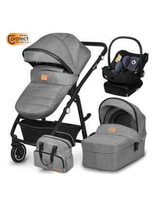 Poussette 4en1 LIONELO Bianka - Poussette + Nacelle + Siège-auto + Base ISOFIX