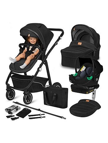 Poussette 4en1 LIONELO Bianka - Poussette + Nacelle + Siège-auto + Base ISOFIX