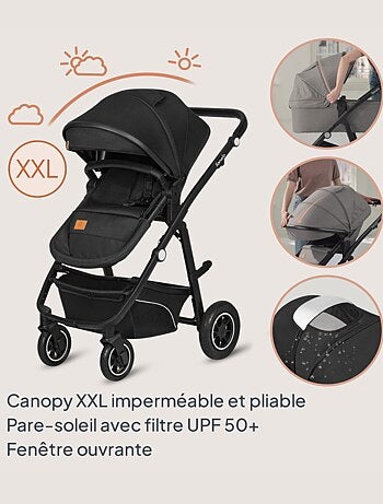 Poussette 4en1 LIONELO Bianka - Poussette + Nacelle + Siège-auto + Base ISOFIX