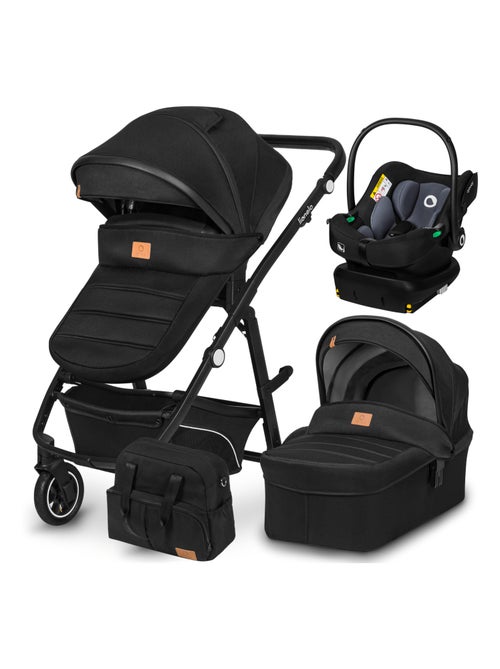Poussette 4en1 LIONELO Bianka - Poussette + Nacelle + Siège-auto + Base ISOFIX - Kiabi
