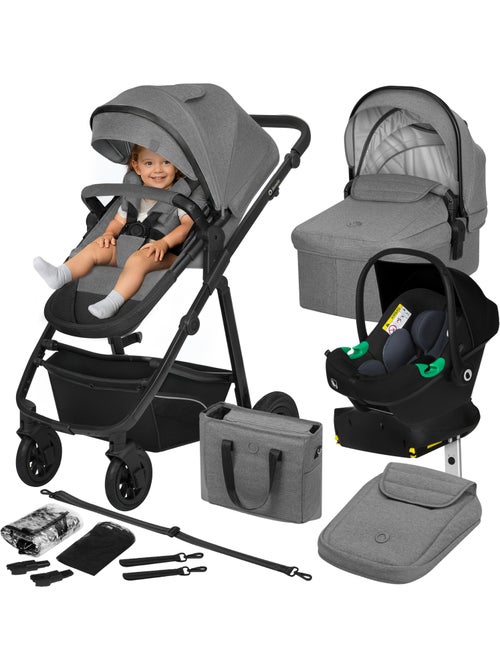Poussette 4en1 LIONELO Bianka - Poussette + Nacelle + Si?ge-auto + Base ISOFIX 180? - Kiabi Poussette 4en1 LIONELO Bianka - Poussette + Nacelle + Si?ge-auto + Base ISOFIX 180? - Kiabi