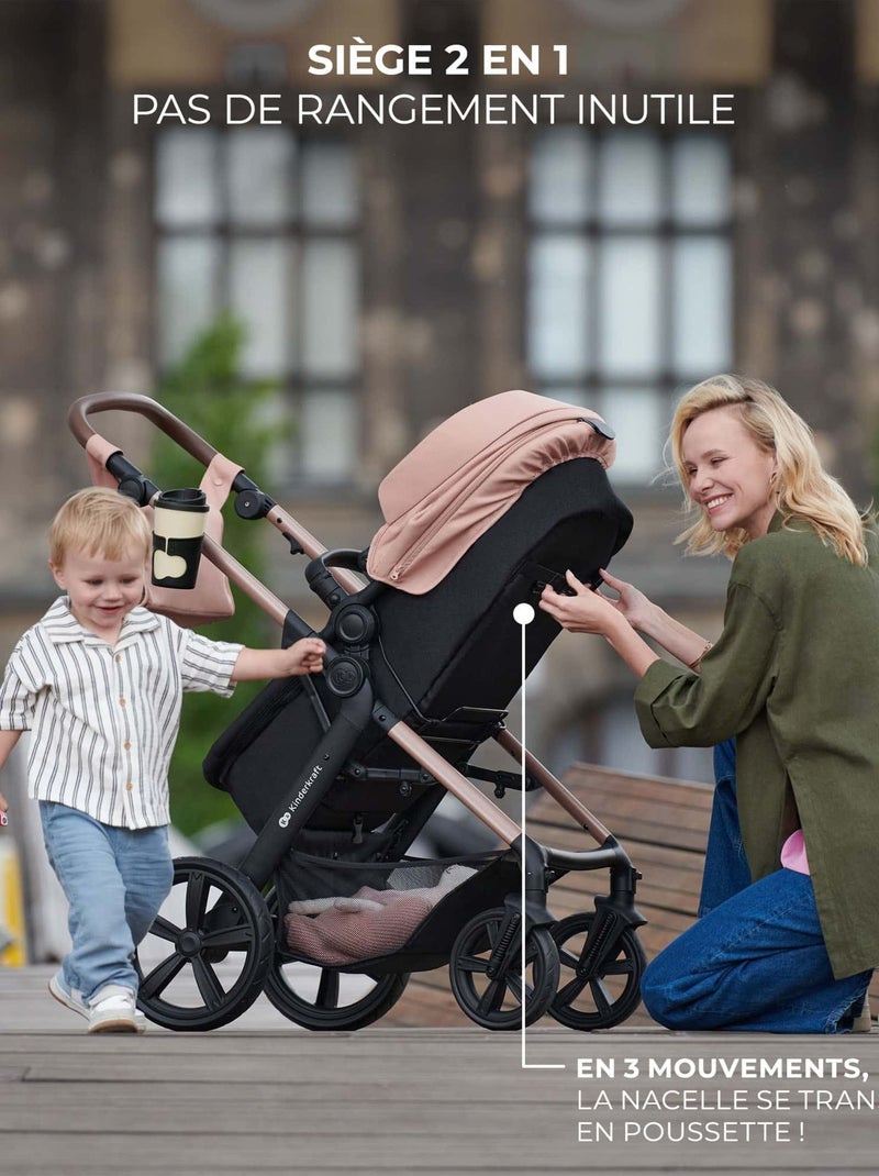 Poussette 4en1 moov 2 modèle pratique et confortable Beige - Kiabi