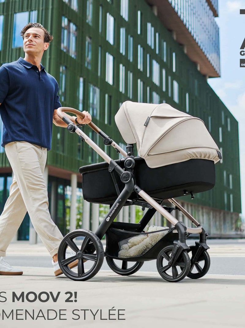 Poussette 4en1 moov 2 modèle pratique et confortable Beige - Kiabi