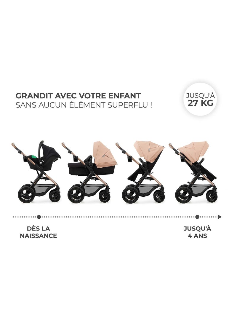 Poussette 4en1 moov 2 modèle pratique et confortable Beige - Kiabi