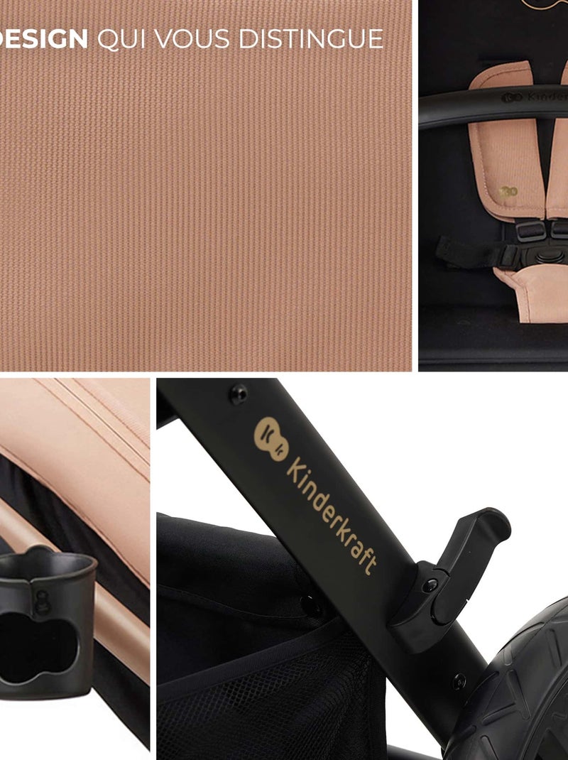 Poussette 4en1 moov 2 modèle pratique et confortable Beige - Kiabi