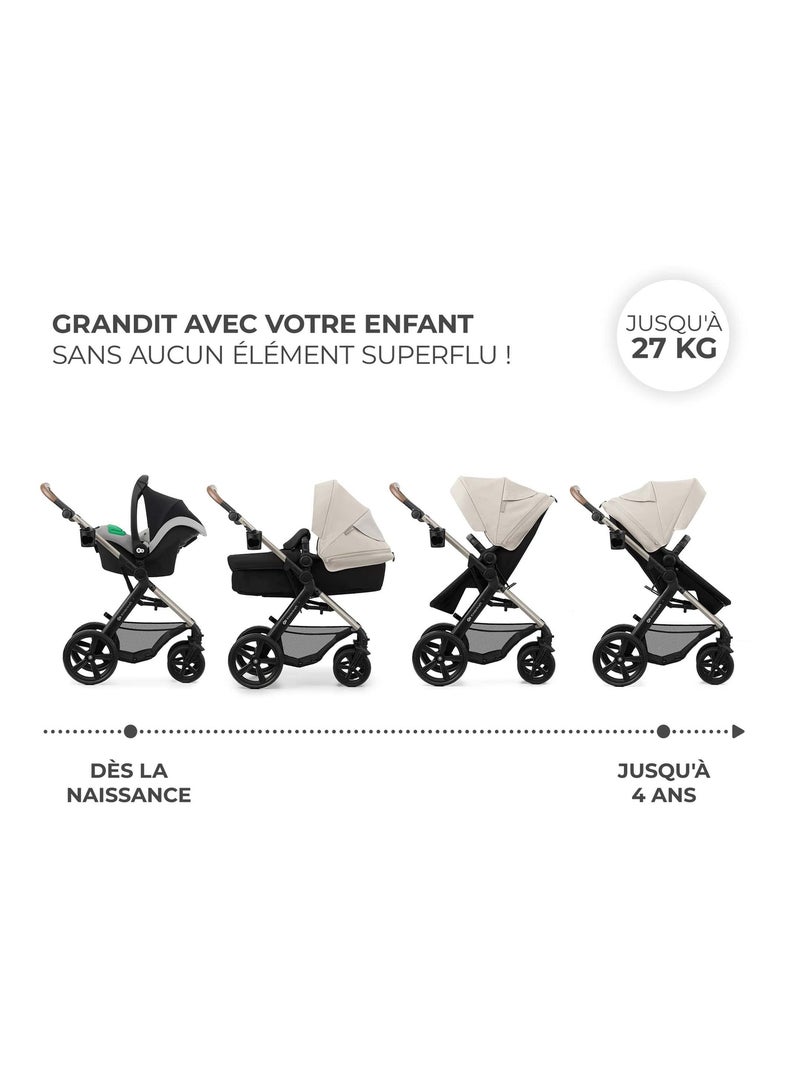 Poussette 4en1 moov 2 modèle pratique et confortable Gris - Kiabi