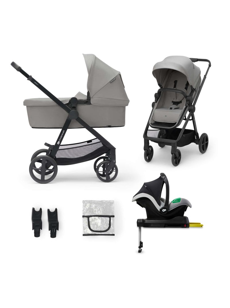 Poussette 4en1 newly modèle pratique et confortable Blanc Gris - Kiabi