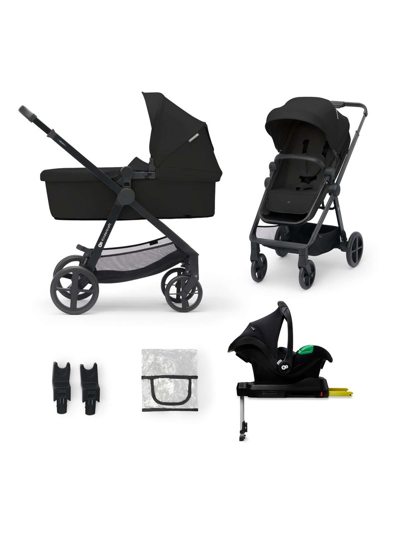Poussette 4en1 newly modèle pratique et confortable Noir Noir Blanc - Kiabi
