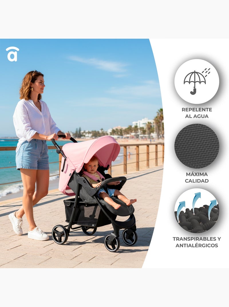 Poussette America 3 Asalvo Rose - Kiabi