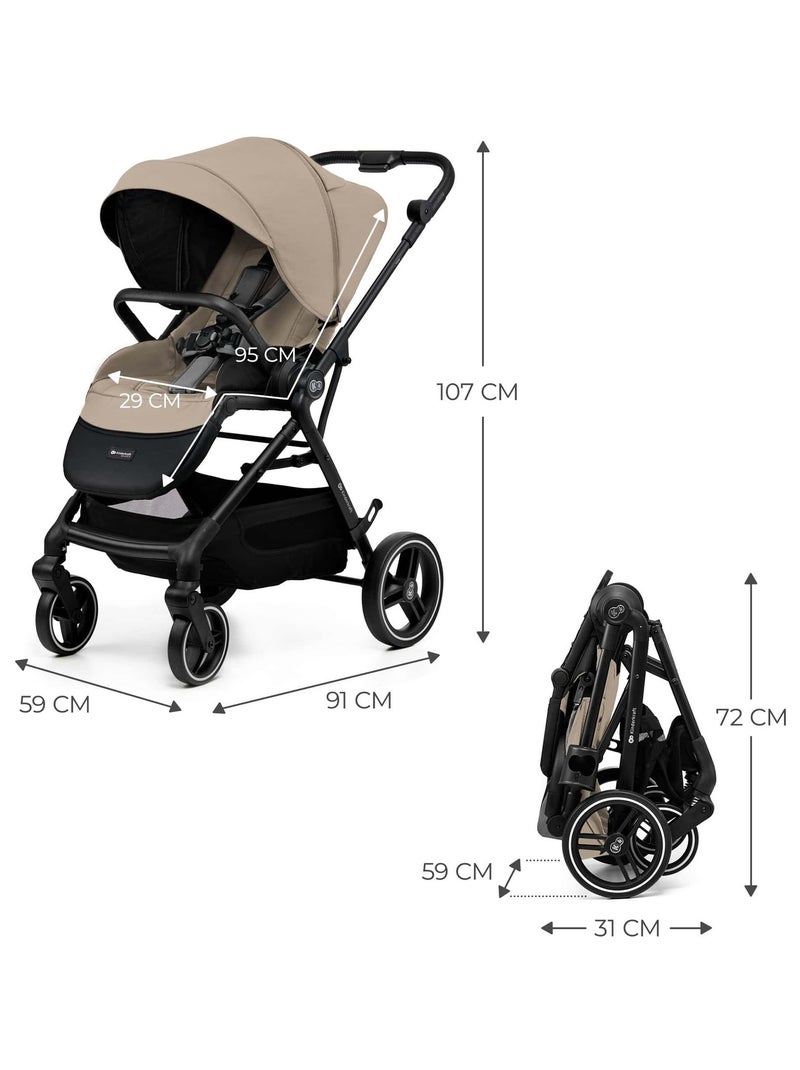 Poussette avec nacelle et accessoires Beige - Kiabi