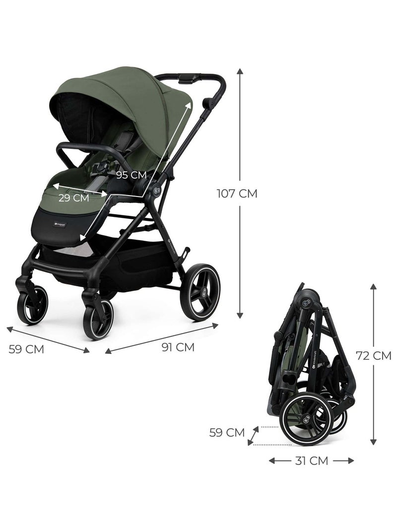 Poussette avec nacelle et accessoires Vert - Kiabi