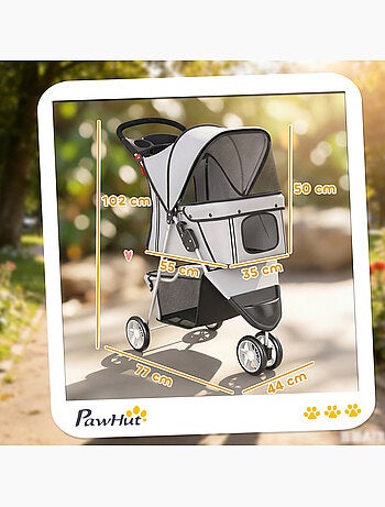 Poussette buggy chien chat pliable
