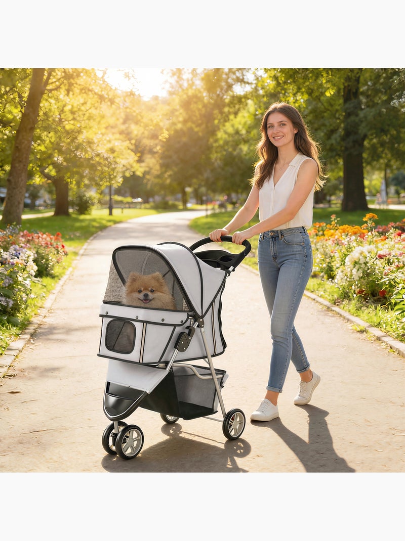 Poussette buggy chien chat pliable Gris - Kiabi