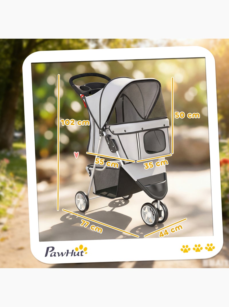Poussette buggy chien chat pliable Gris - Kiabi