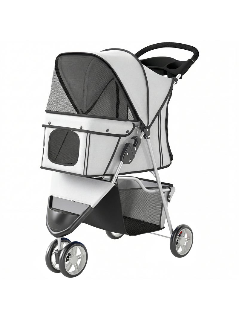 Poussette buggy chien chat pliable Gris - Kiabi