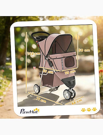 Poussette buggy chien chat pliable
