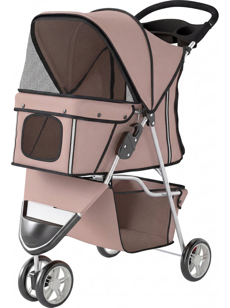Poussette buggy chien chat pliable Marron - Kiabi
