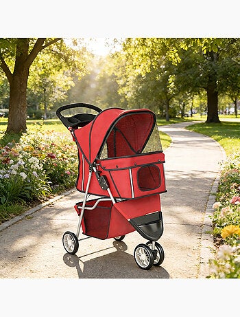 Poussette buggy chien chat pliable