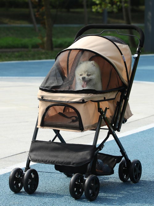 Poussette buggy pliable chien chat panier et sac de rangement - Kiabi