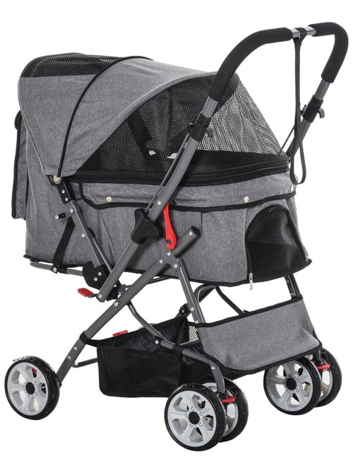 Poussette buggy pliable chien chat panier et sac de rangement - Kiabi