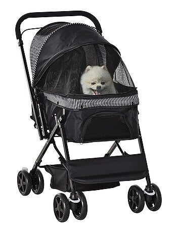 Poussette buggy pliable chien chat panier et sac de rangement
