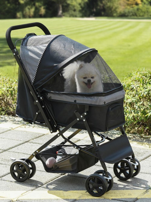 Poussette buggy pliable chien chat panier et sac de rangement - Kiabi