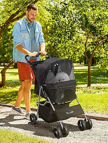 Poussette buggy pliable pour chien
