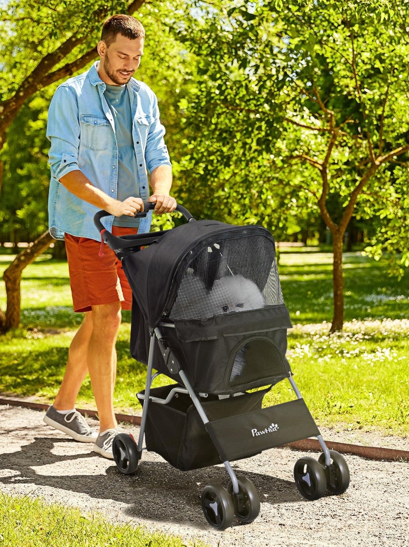 Poussette buggy pliable pour chien Noir - Kiabi