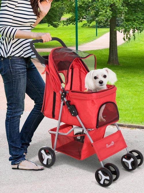 Poussette buggy pliable pour chien - Kiabi