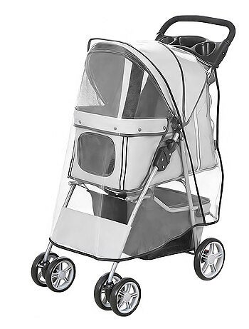 Poussette buggy pliable pour chiens tissu 600d oxford imperméable 4 roues